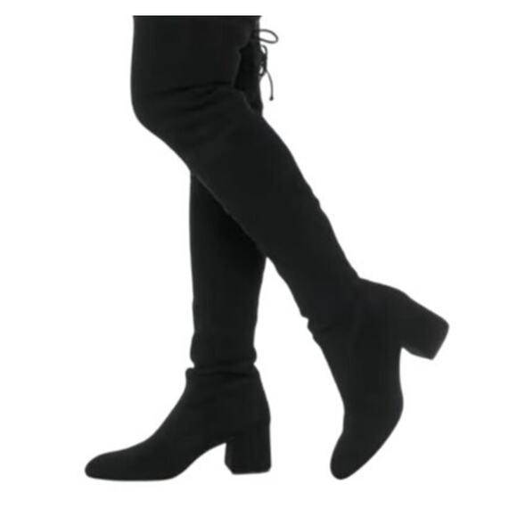 Stuart Weitzman Womens Flareland Tall Suede Boots US 8B EU 38-39 Black NIB - Picture 3 of 13